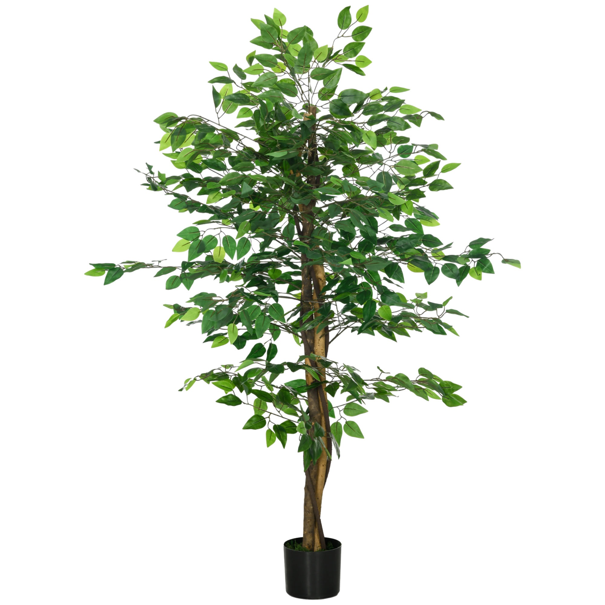 Tekokasvi, elävän näköinen viikunapuu, 150 cm korkea, ruukulla, vihreä