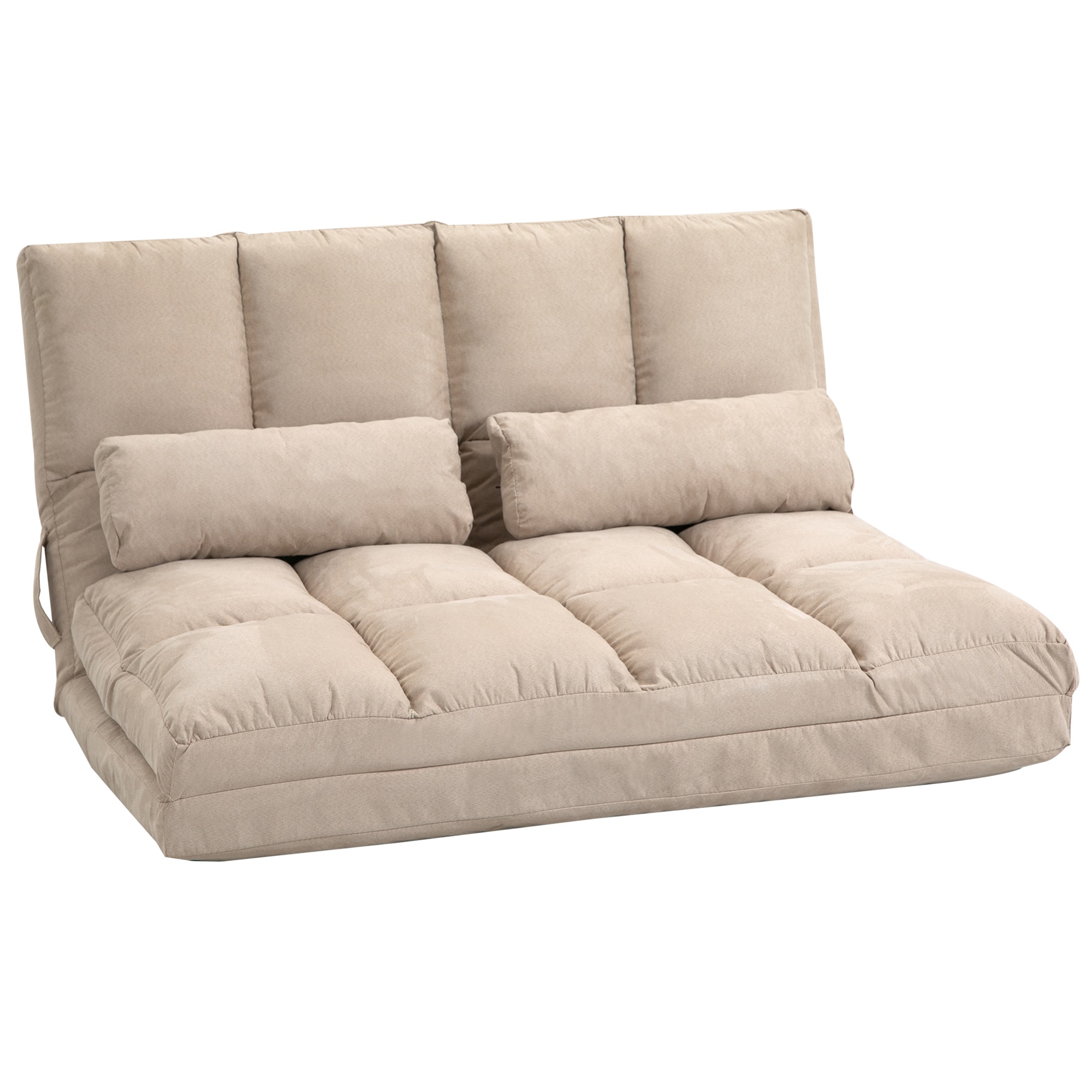 2-yhdessä lattiatuoli, säädettävä selkänoja, 102 x 73 x 60 cm, beige