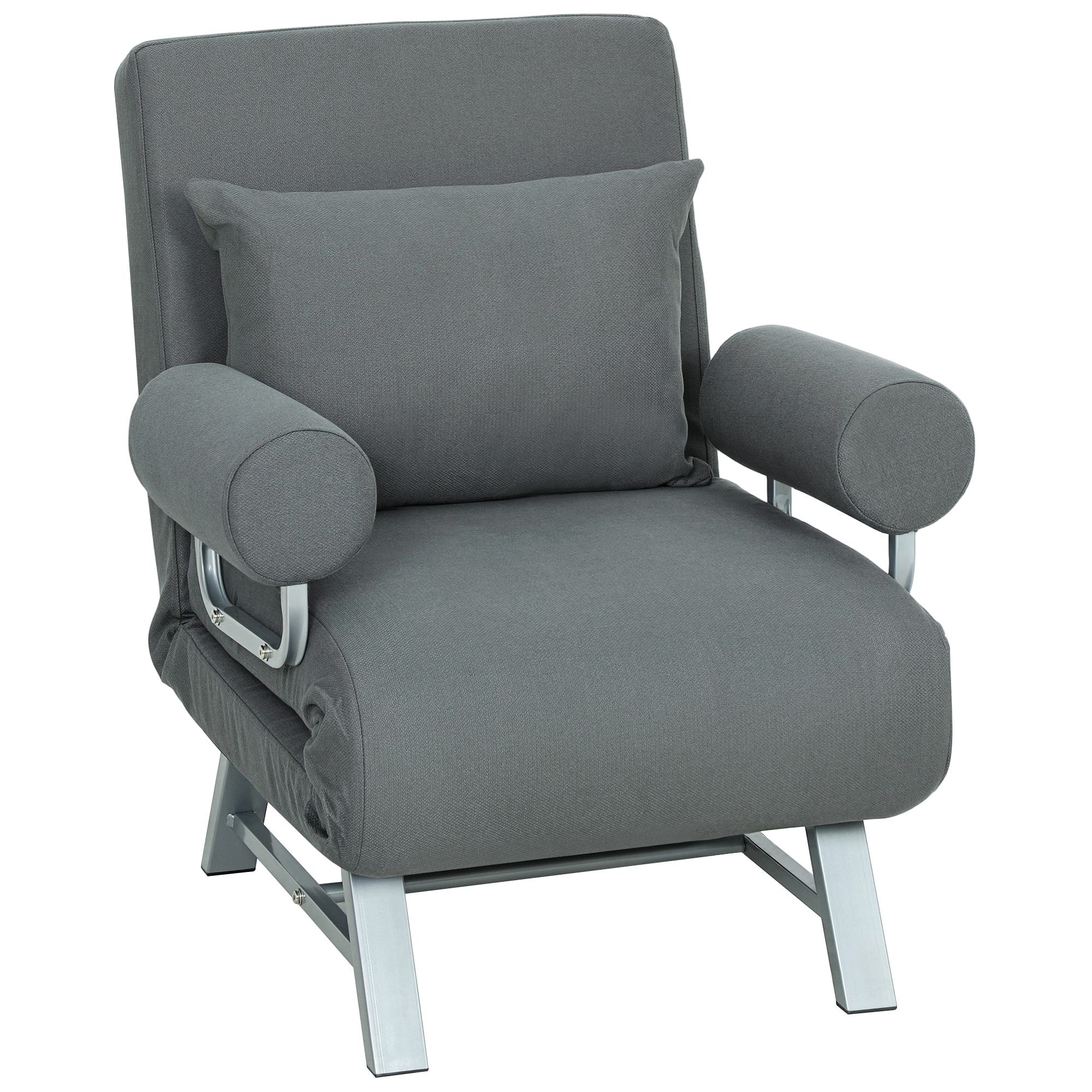 Ergonominen verhoiltu nojatuoli, muunnettavissa vierasvuoteeksi, tummanharmaa