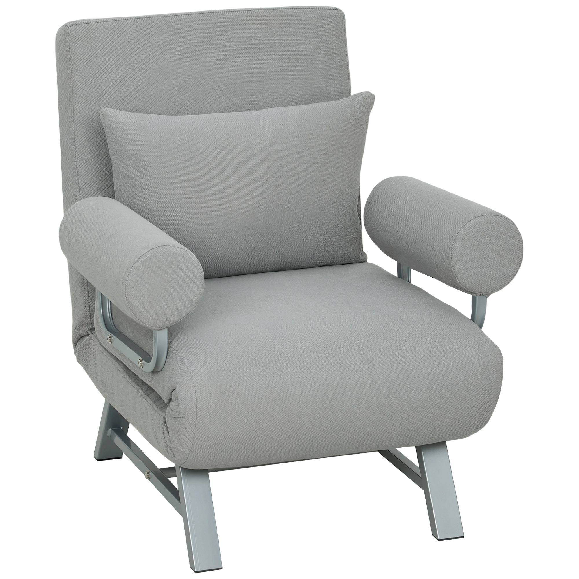 Vuodesohva, verhoiltu tuoli, muunneltavissa vierasvuoteeksi, ergonominen, vaaleanharmaa