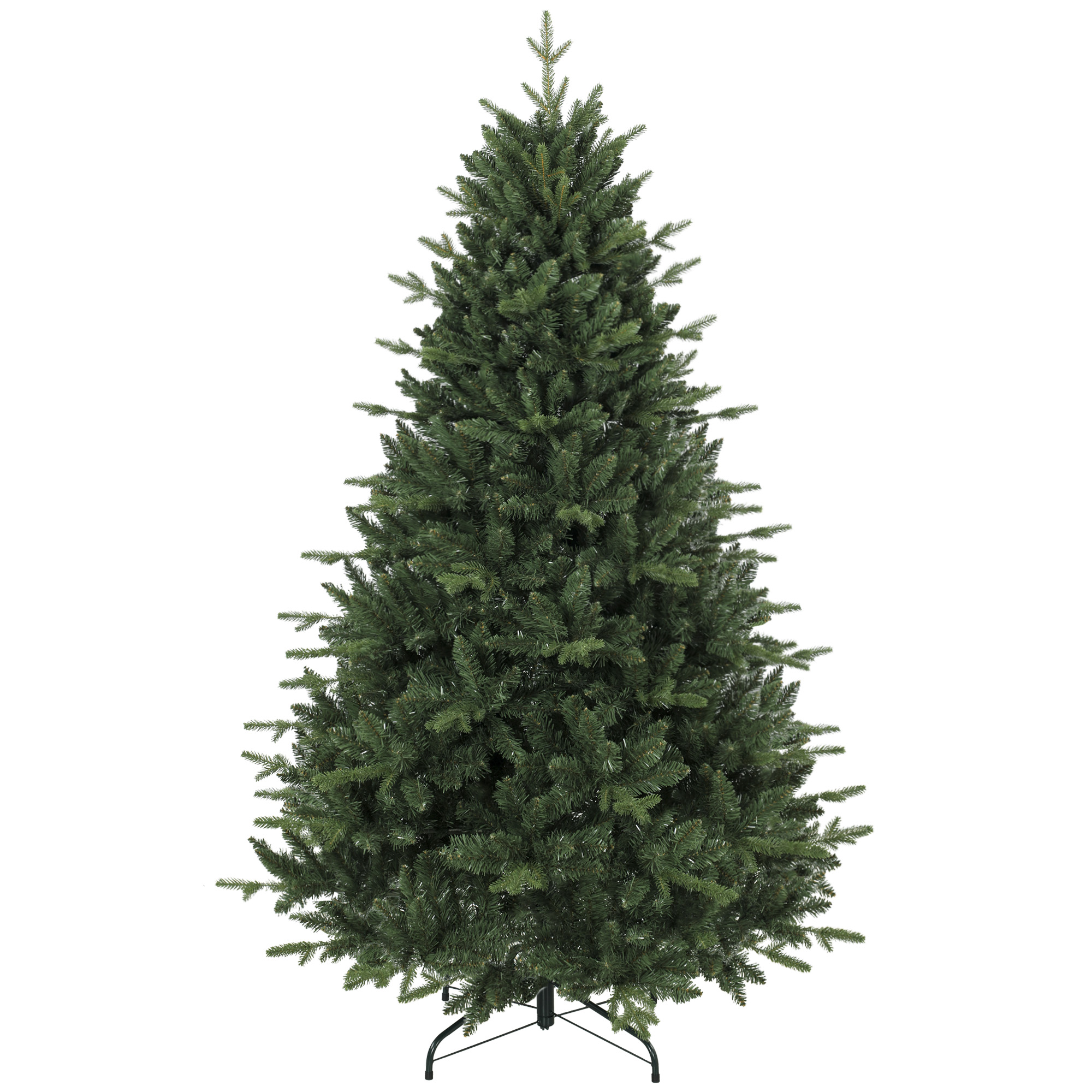 Keinotekoinen joulukuusi, realistinen ruiskuvalettu kuusi 1237 kärjellä ja metallijalustalla, 180 cm, vihreä