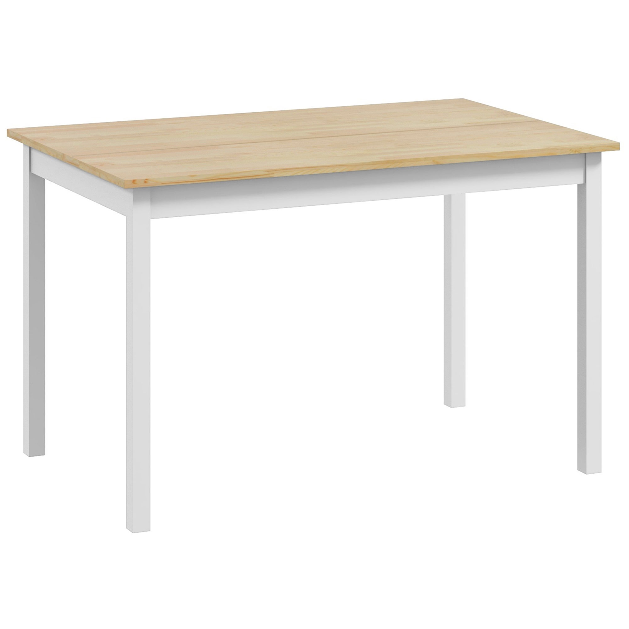 Ruokapöytä, 120 x 75 cm, maalaistyylinen keittiönpöytä neljälle hengelle, puinen pöytä olohuoneeseen, ruokailutilaan, luonnonvärinen