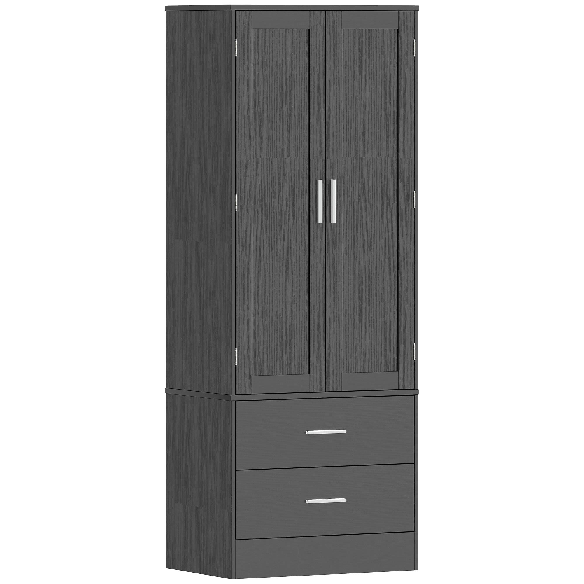 Keittiökaappi 8 ovihyllyllä ja säädettävillä hyllyillä, 159 cm, musta
