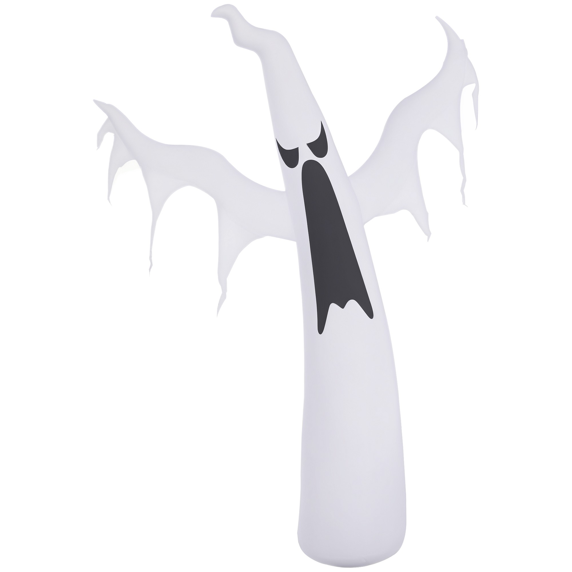 Halloween-puhallettava kummitus 1,8 m LED-valoilla IP44 itsetäyttyvä polyesteri valkoinen 130 x 30 x 180 cm