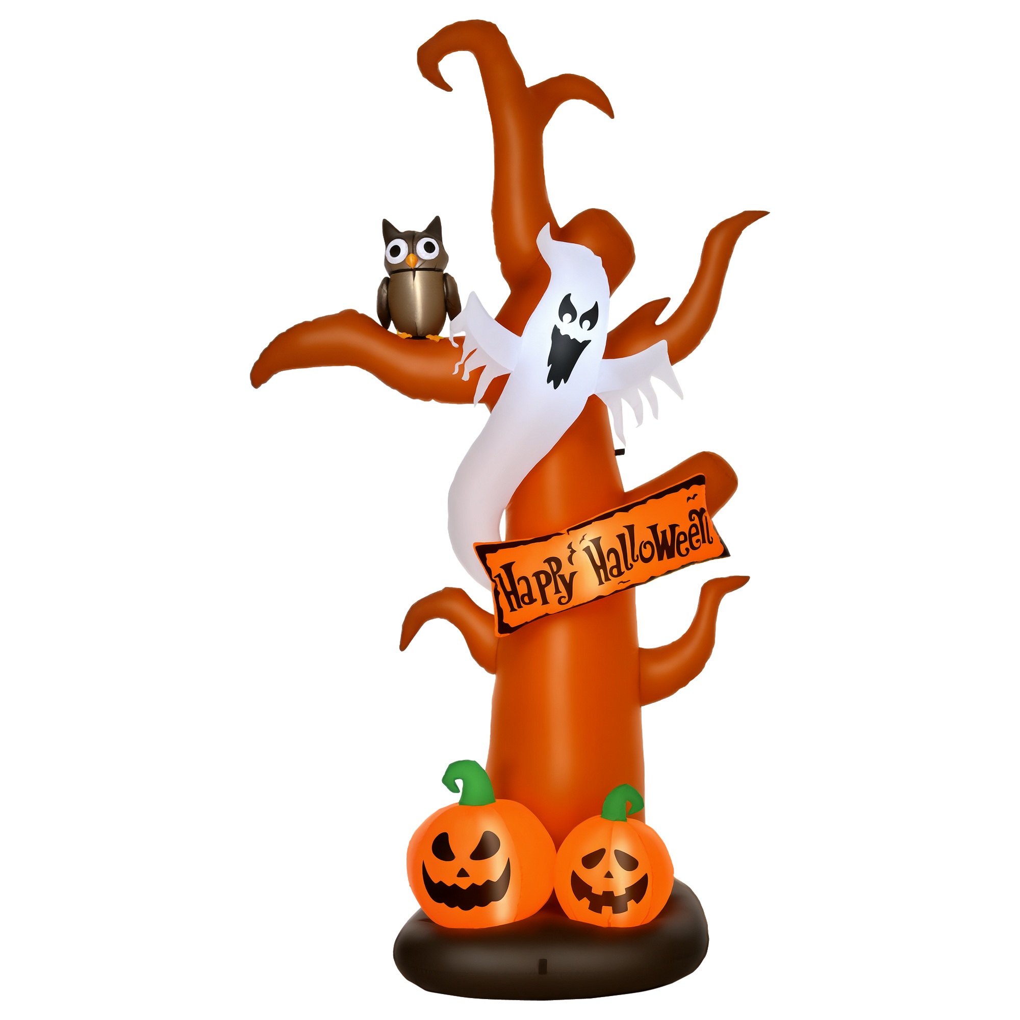 Itsetäyttyvä Halloween-koriste LED-valoilla, sisältää puhaltimen ja kiinnitystarvikkeet, 156 cm x 107 cm x 274 cm