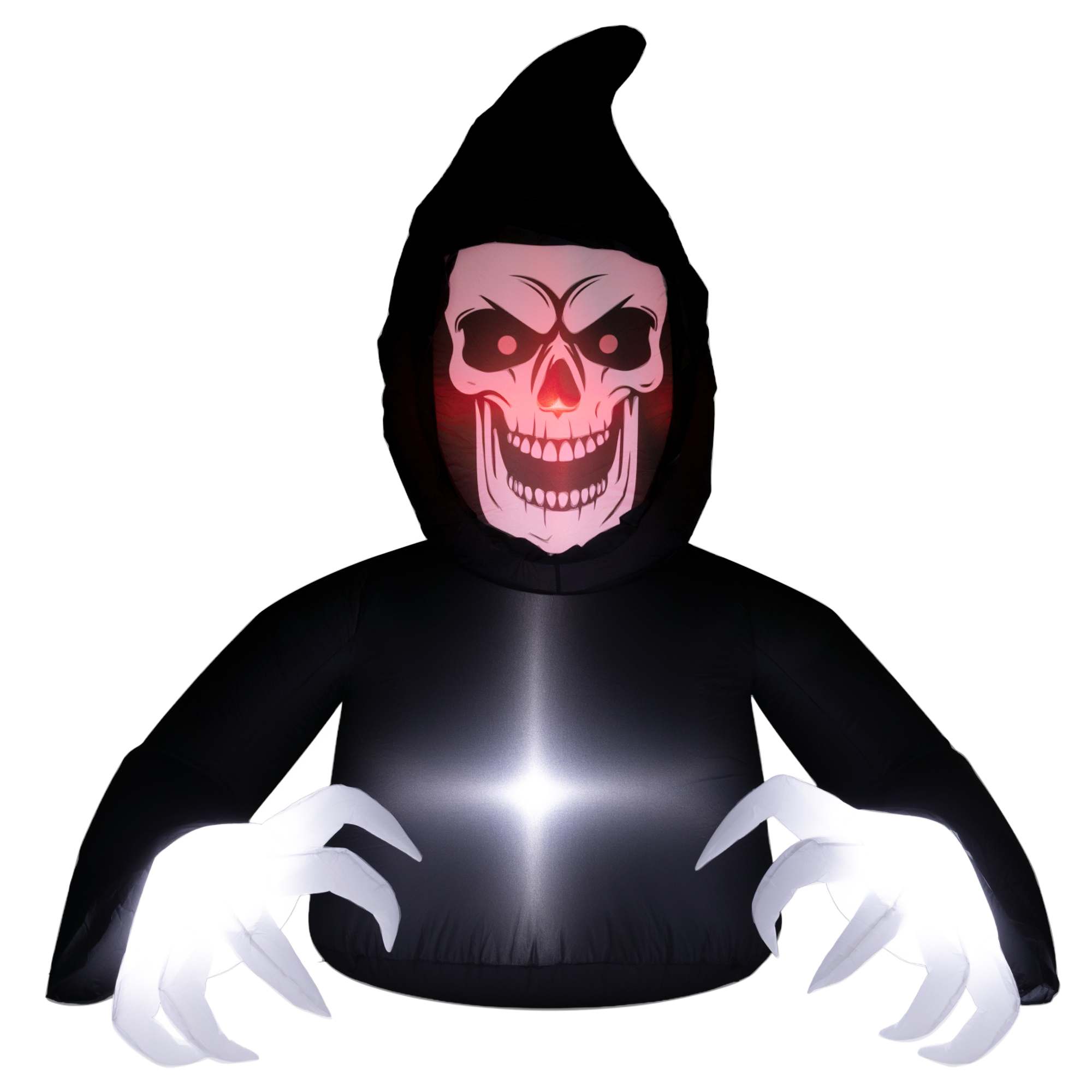 Puhallettava Halloween-koriste, Grim Reaper, LED-valot, puhallin, kaapeli