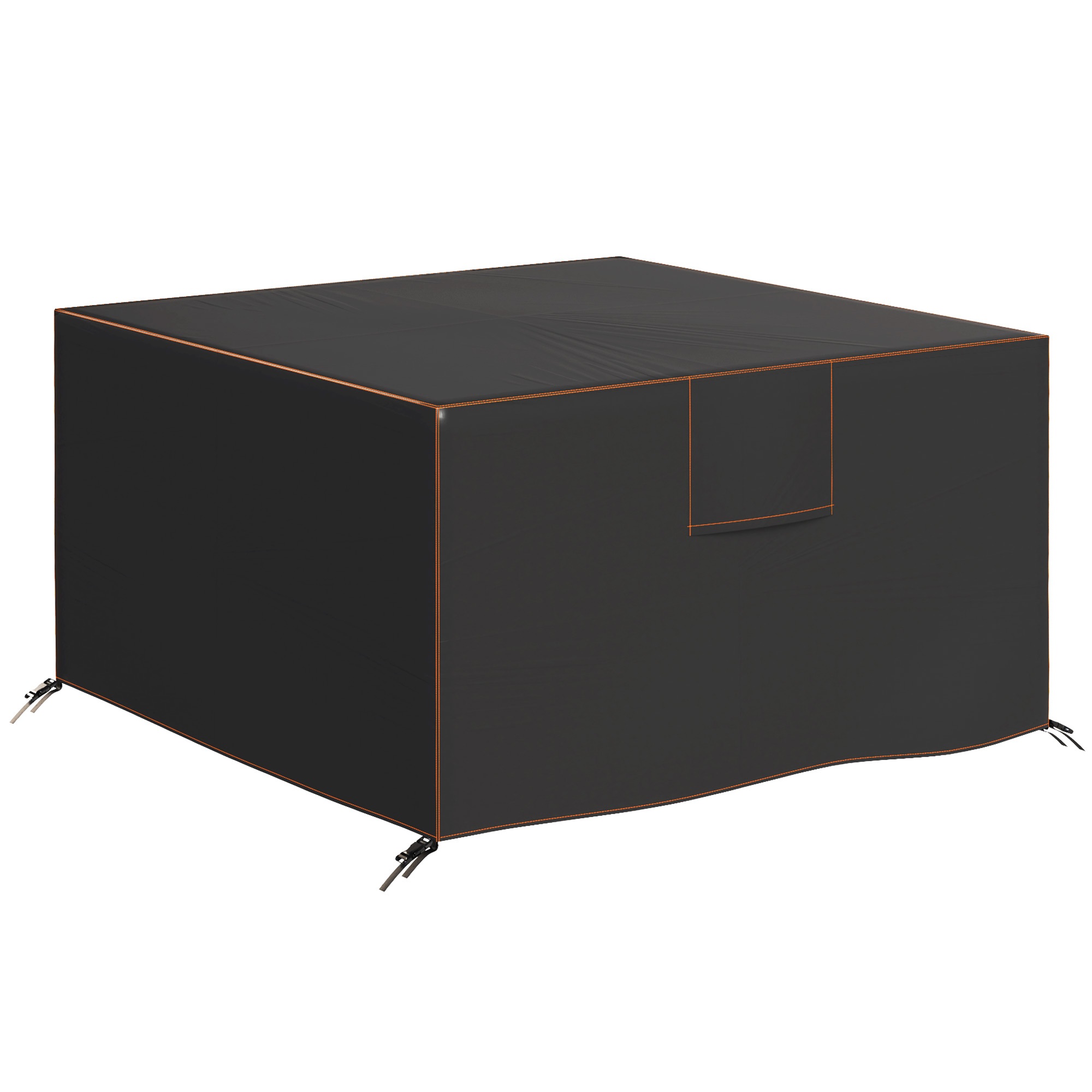 Suojapeite puutarhakalusteille, talvenkestävä, vedenpitävä, UV-suojattu, 420D Oxford-kangas, 125x125x74cm, musta
