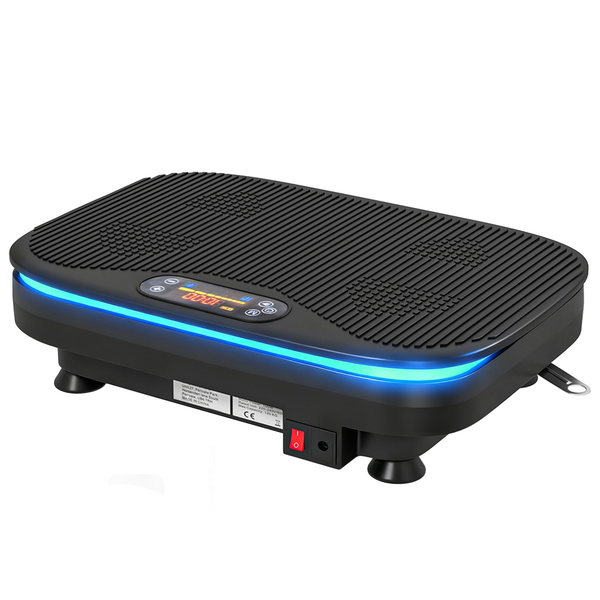 Tärinälevy kuntoharjoitteluun, Bluetooth-toiminto, kaukosäädin, 99 nopeustasoa, muovia, terästä, musta