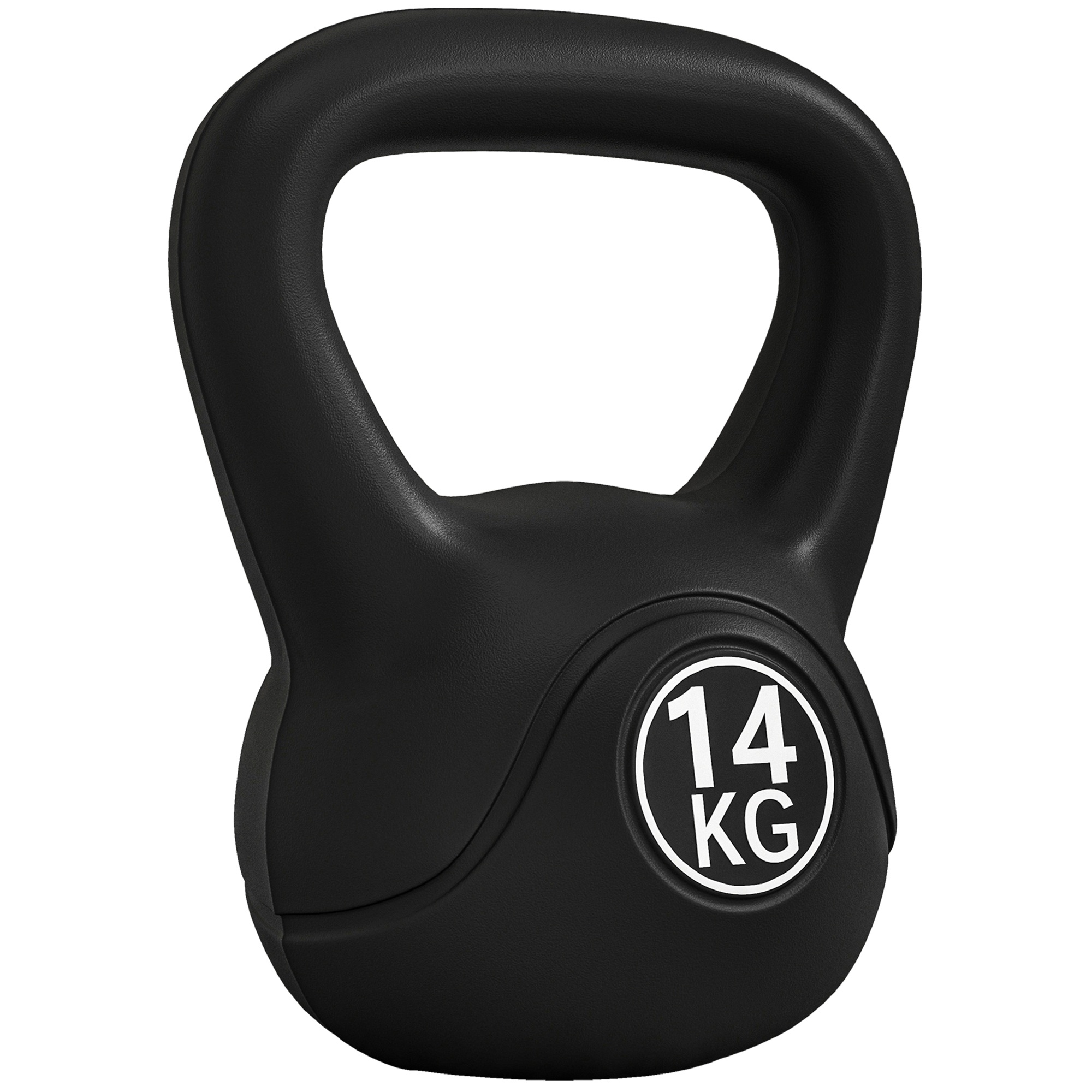 Kahvakuula, 14 kg paino - hiekalla täytetty käsipaino aloittelijoille, musta