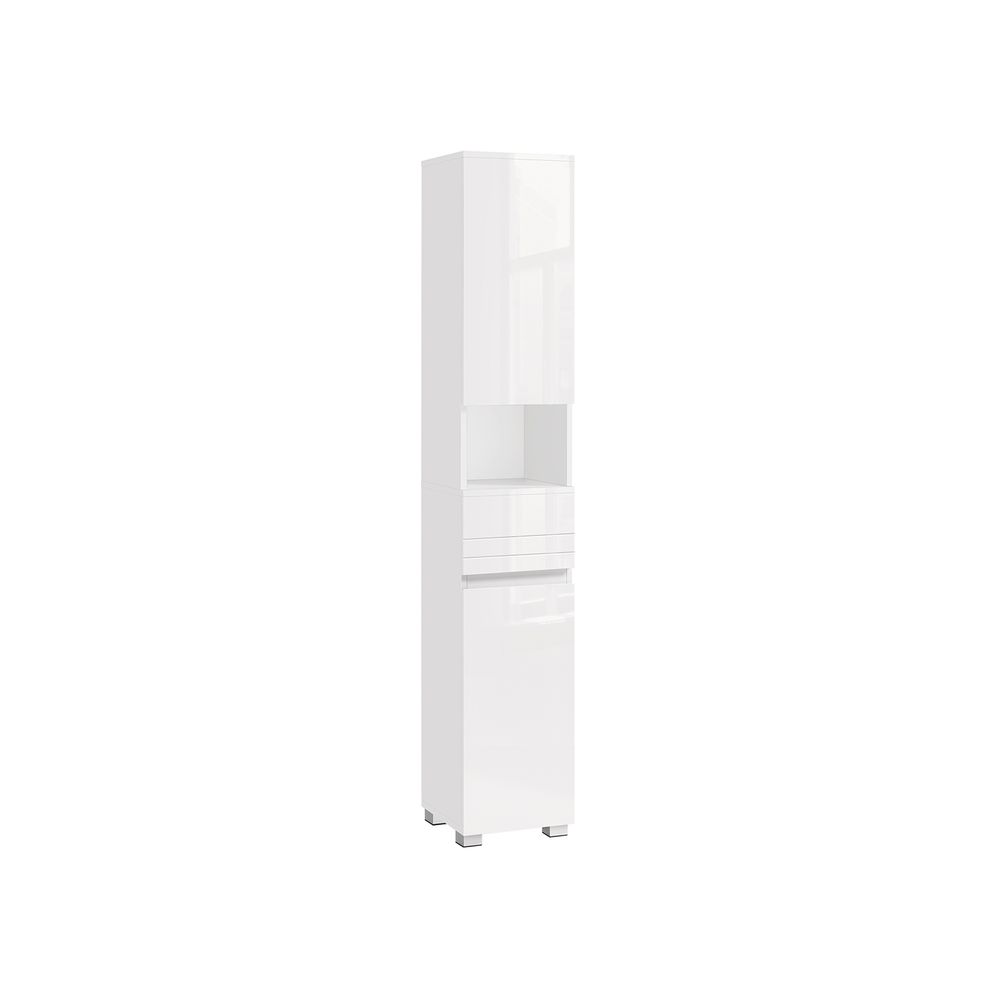 Kylpyhuonekaappi 30 x 30 x 170 cm säädettävillä hyllyillä