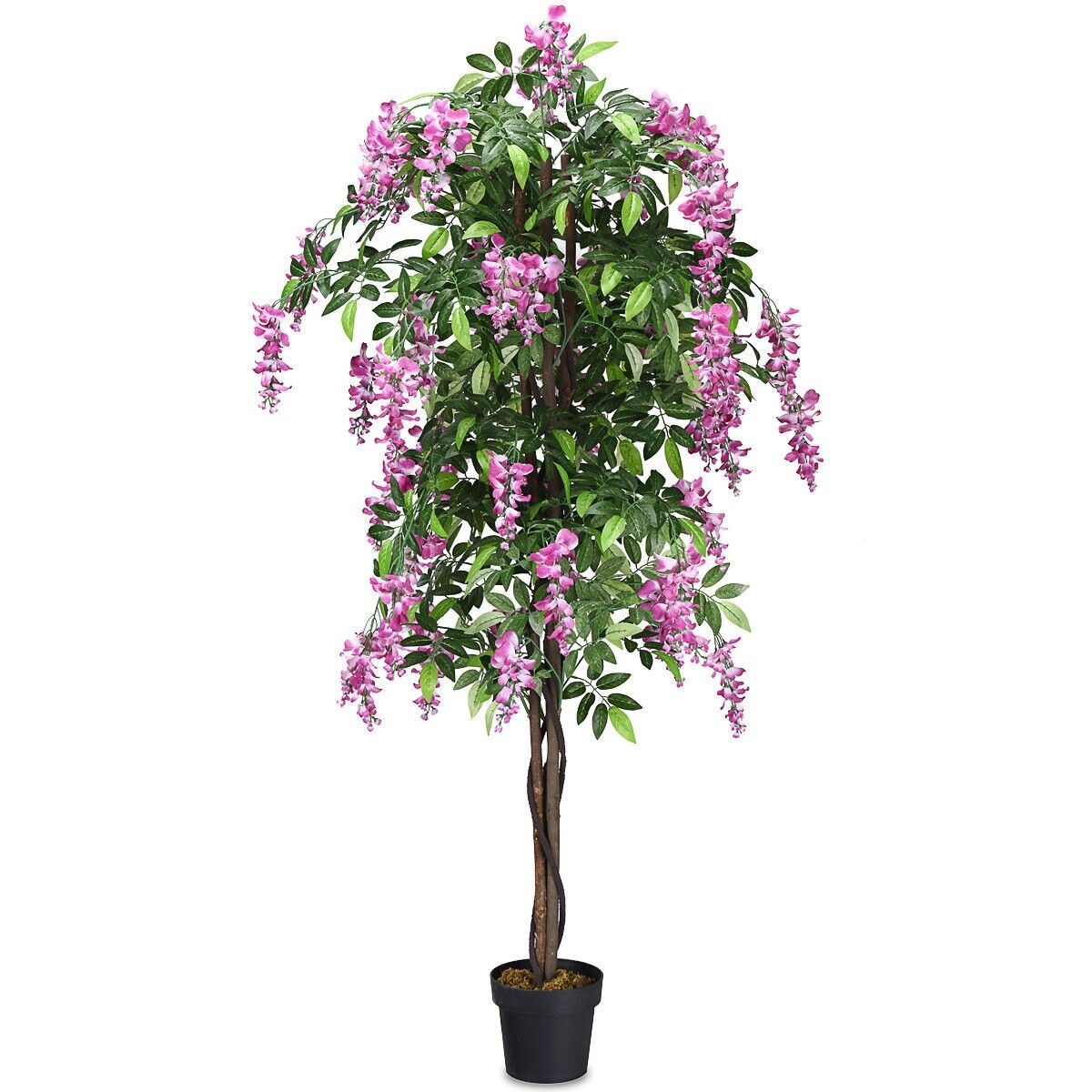 1,8 metriä pitkä keinotekoinen wisteria-silkkipuu sisä- ja ulkokäyttöön - 1 kpl