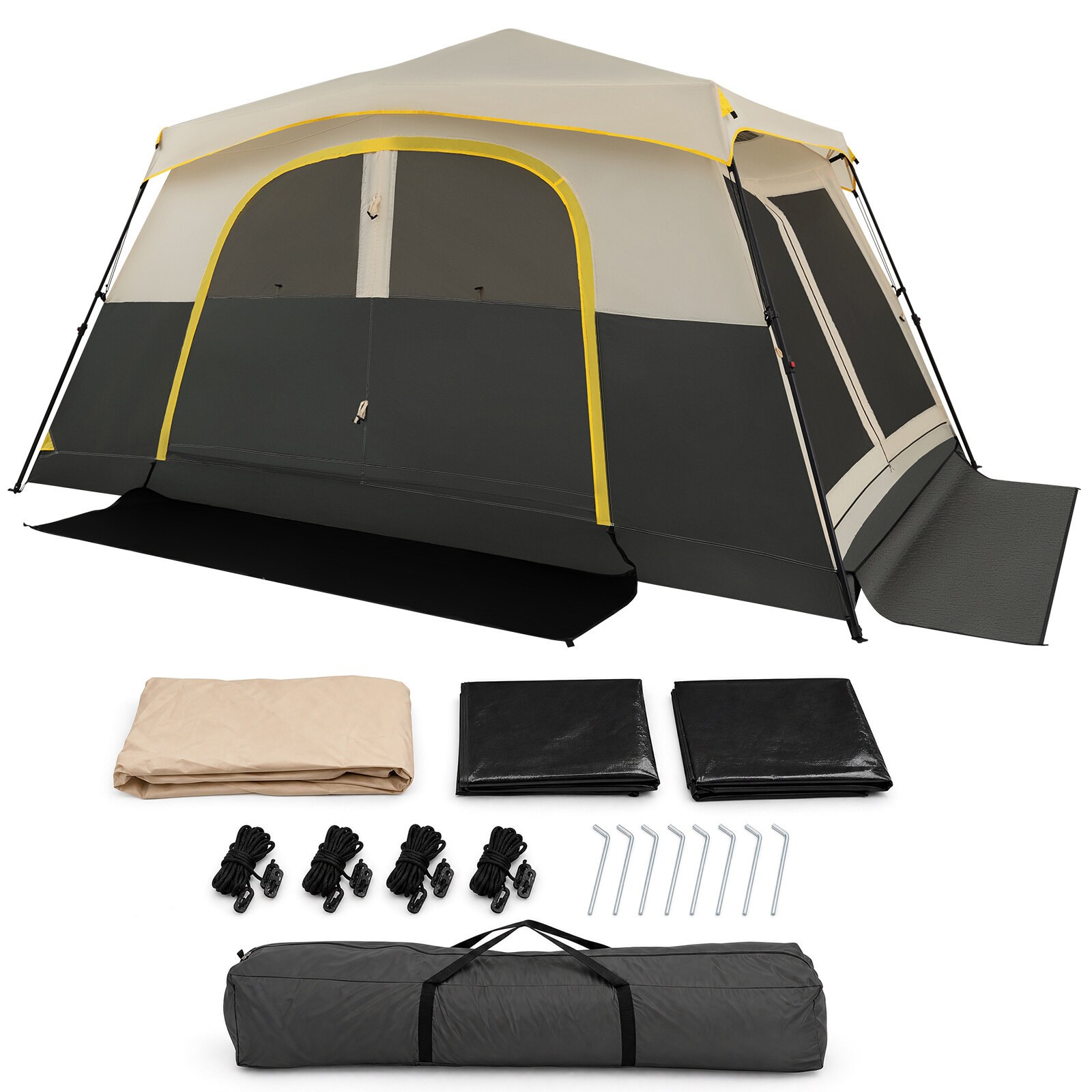 Teltta, 4 m, kannettava, beige