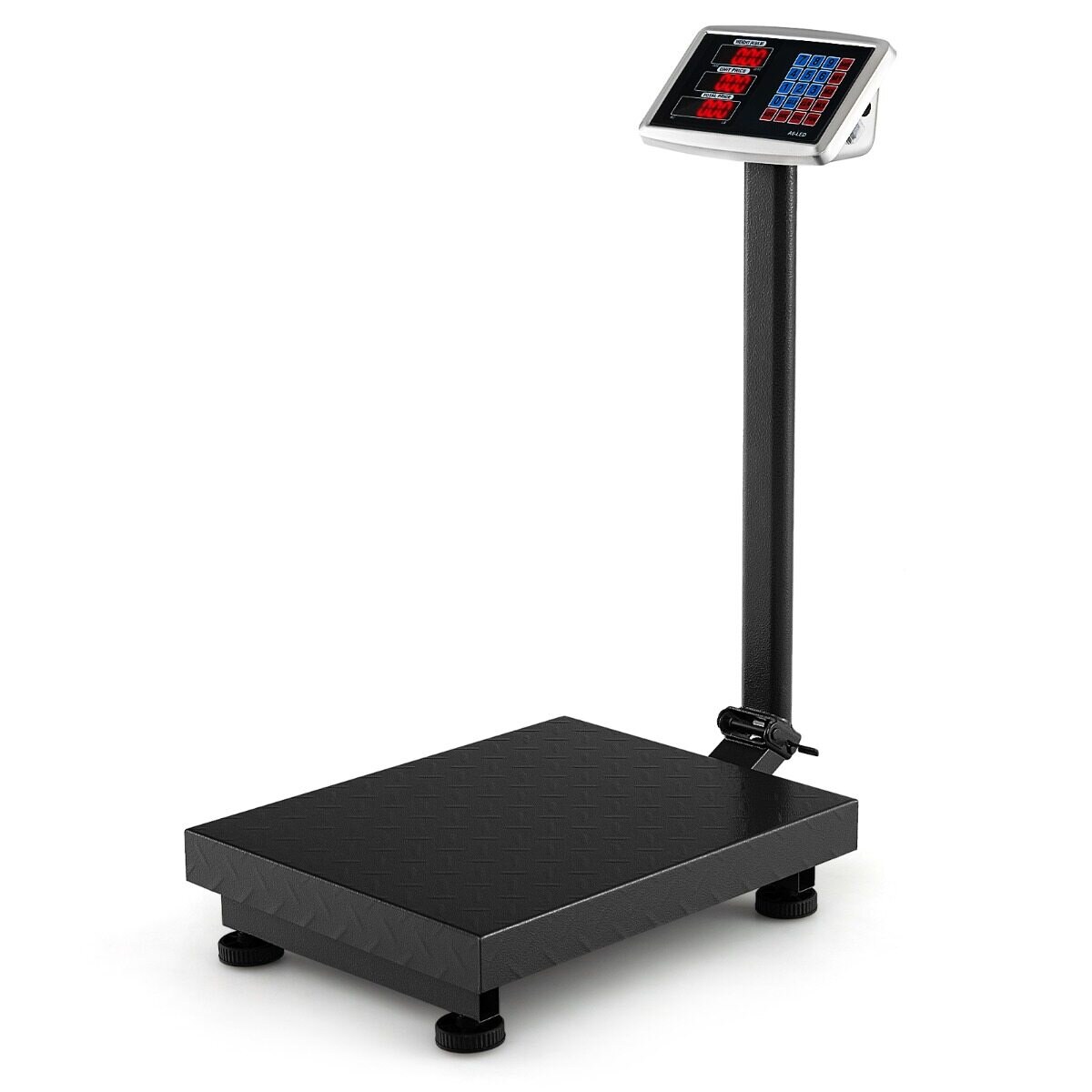 Digitaalinen vaaka 0,05 kg, tarkkuusvaaka hintalaskurilla, yksikön muunnos lb/kg, kapasiteetti 300 kg, musta