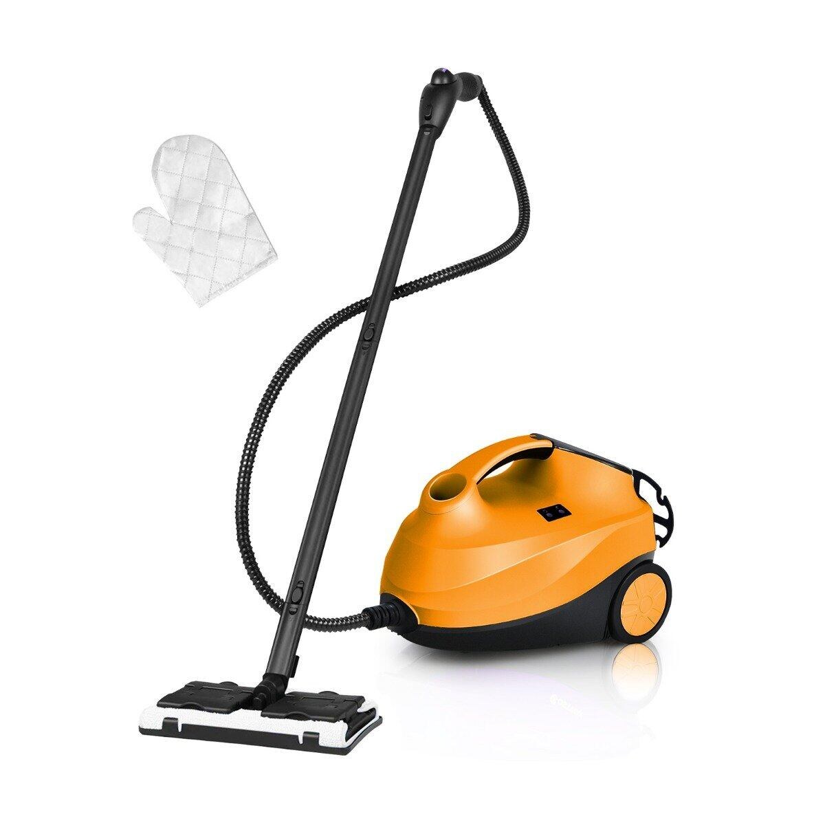 Höyrypuhdistin höyrymoppi 2000W lattiahöyrypuhdistin 19 lisävarusteella oranssi