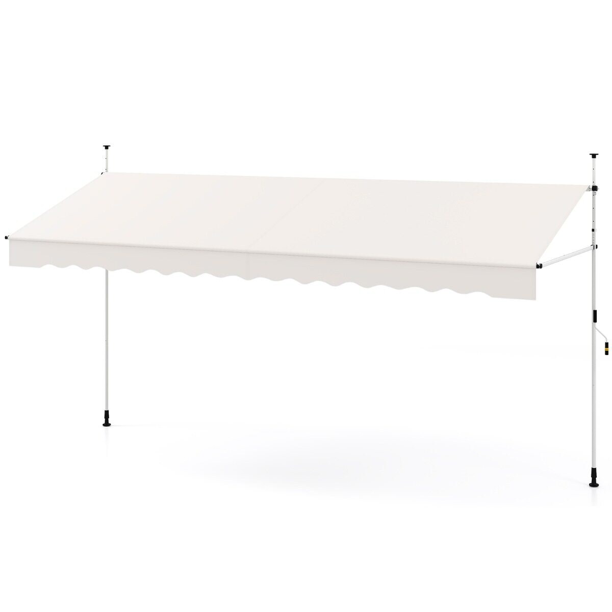 Markiisi, 400 x 300 cm, korkeussäädettävä, valkoinen