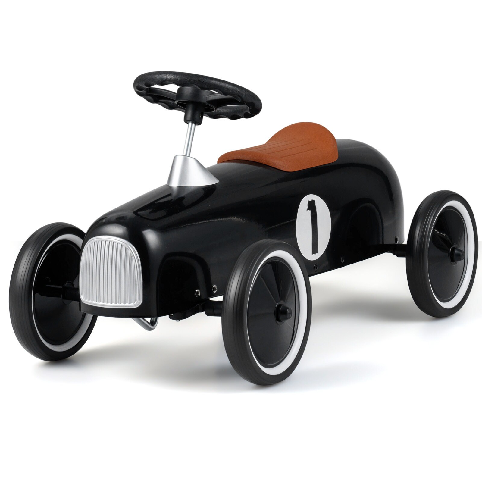 Ride on Push Car Outdoor Taapero Ratsastuslelu Pojille Tytöille - Musta