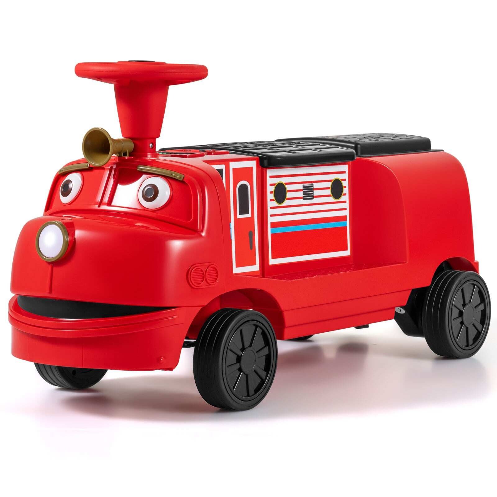 Lasten sähköauto 12V, sähköajoauto kahdella istuimella ja kahdella moottorilla, 95 x 41 x 51 cm, punainen