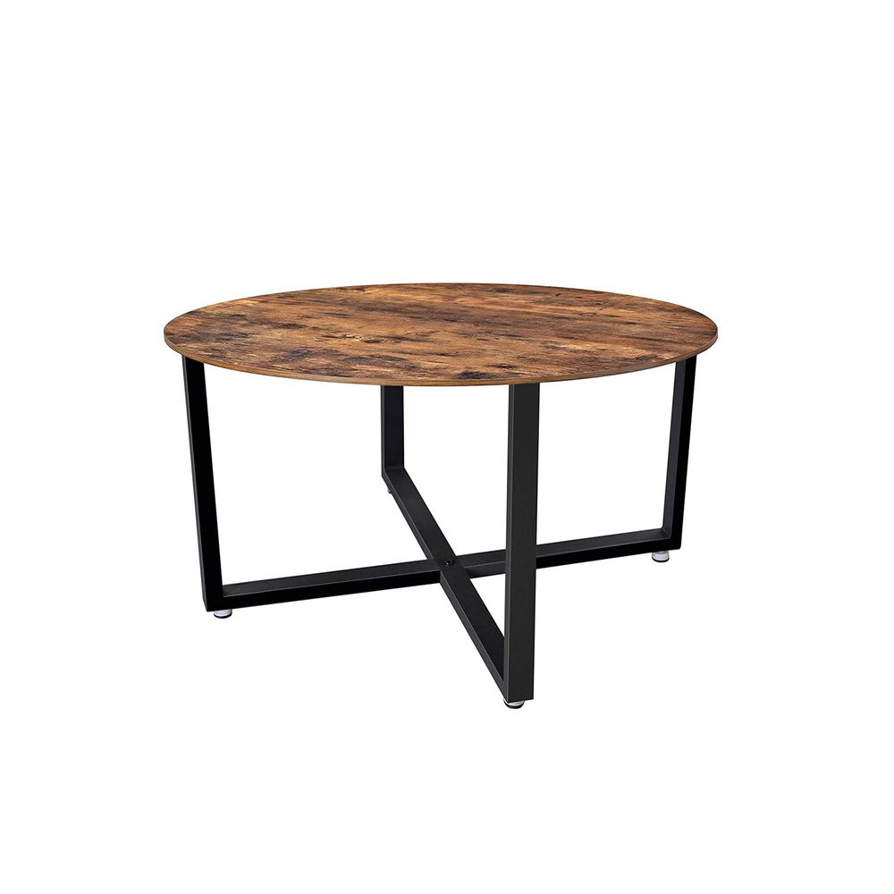 Sohvapöytä 88 x 88 x 47 cm vintage-ruskea/musta