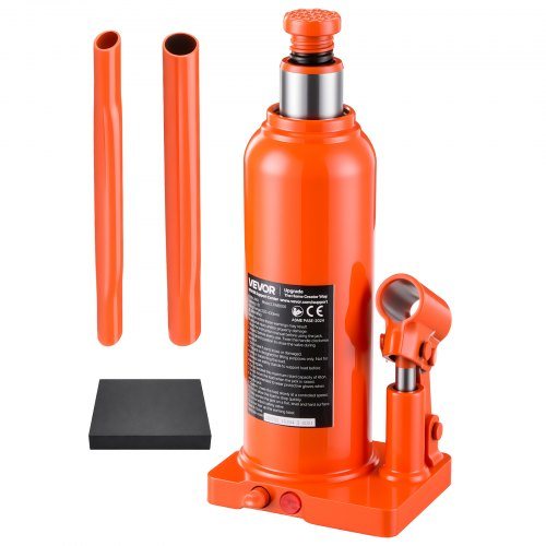 Hitsattu hydraulinen pullotunkki pitkällä kahvalla, 6 t / 13 227,7 paunaa, nostoalue 220–430 mm, suurelle SUV:lle, kevyelle pickupille ja pakettiautolle, autonkorjaukseen ja talon nostamiseen