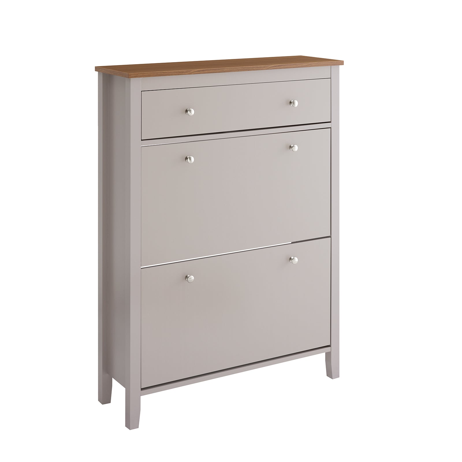 Kengät Kaappi Eteiseen - Suuri Kapasiteetti 12 Paria + Vetolaatikko Kengille, Eteinen, Käytävä - MDF Puu, 80x25x108 cm, Vaaleanruskea