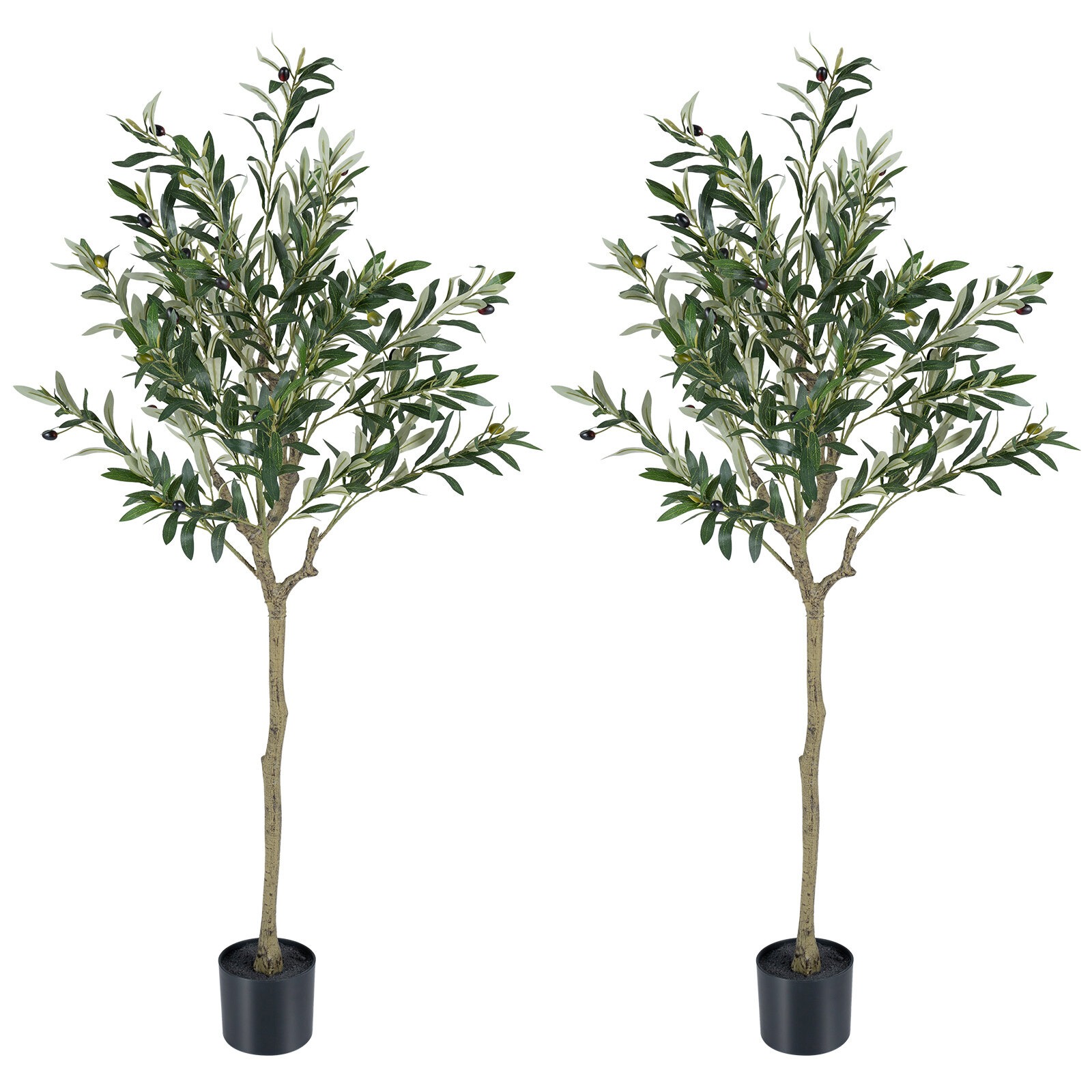 Tekooliivit, 2 kpl, 150 cm, 24 oliivia ja 576 silkkilehteä