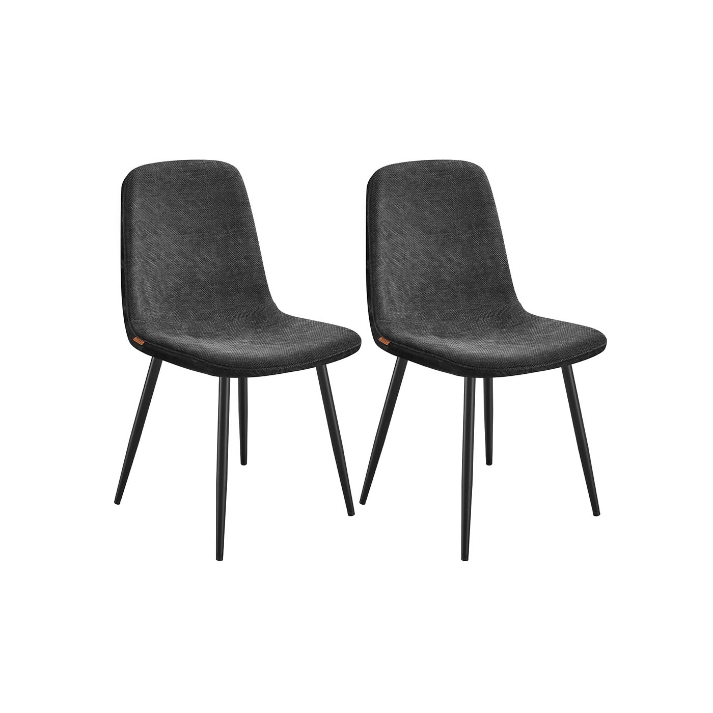 Sarja chenille-ruokailutuoleja (2 kpl), liuskeenharmaa
