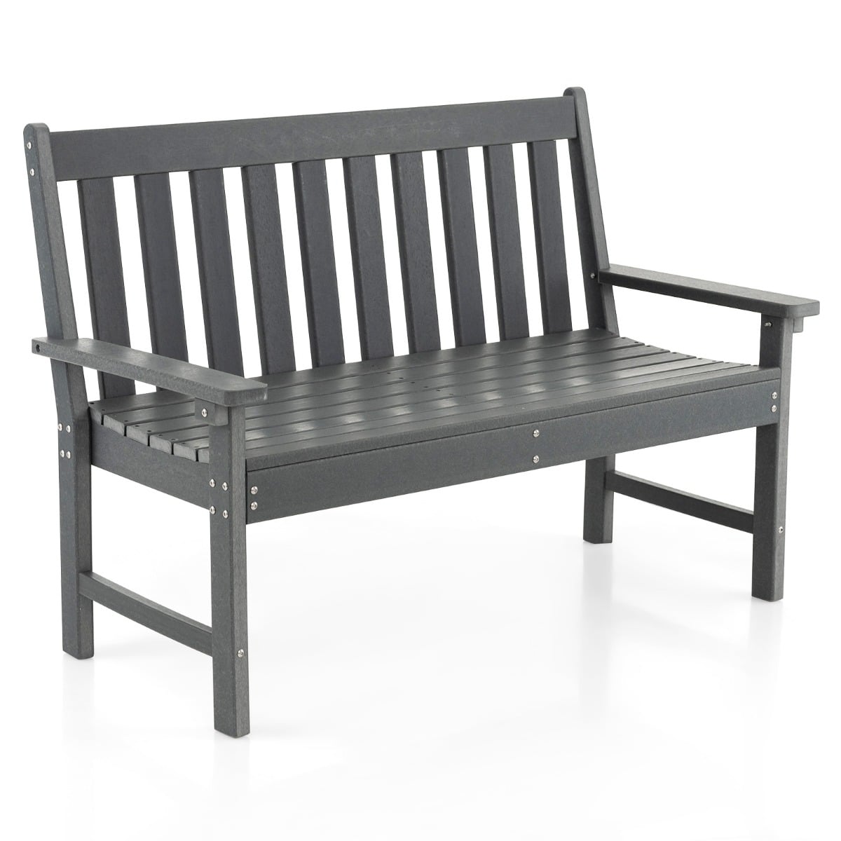 Ilmastikukindel HDPE plastikust aiapink 2–3 inimesele (132 x 65 x 91 cm), hall