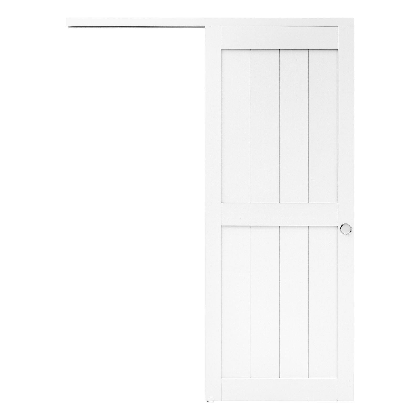 Modernit tilaa säästävät massiivipuiset kaapin liukuovet, 2 paneelia, 1524 mm (2 × 787 mm) × 2032 mm, kiskojen kiinnityssarja ja lattiaohjain, kaappeihin ja makuuhuoneeseen