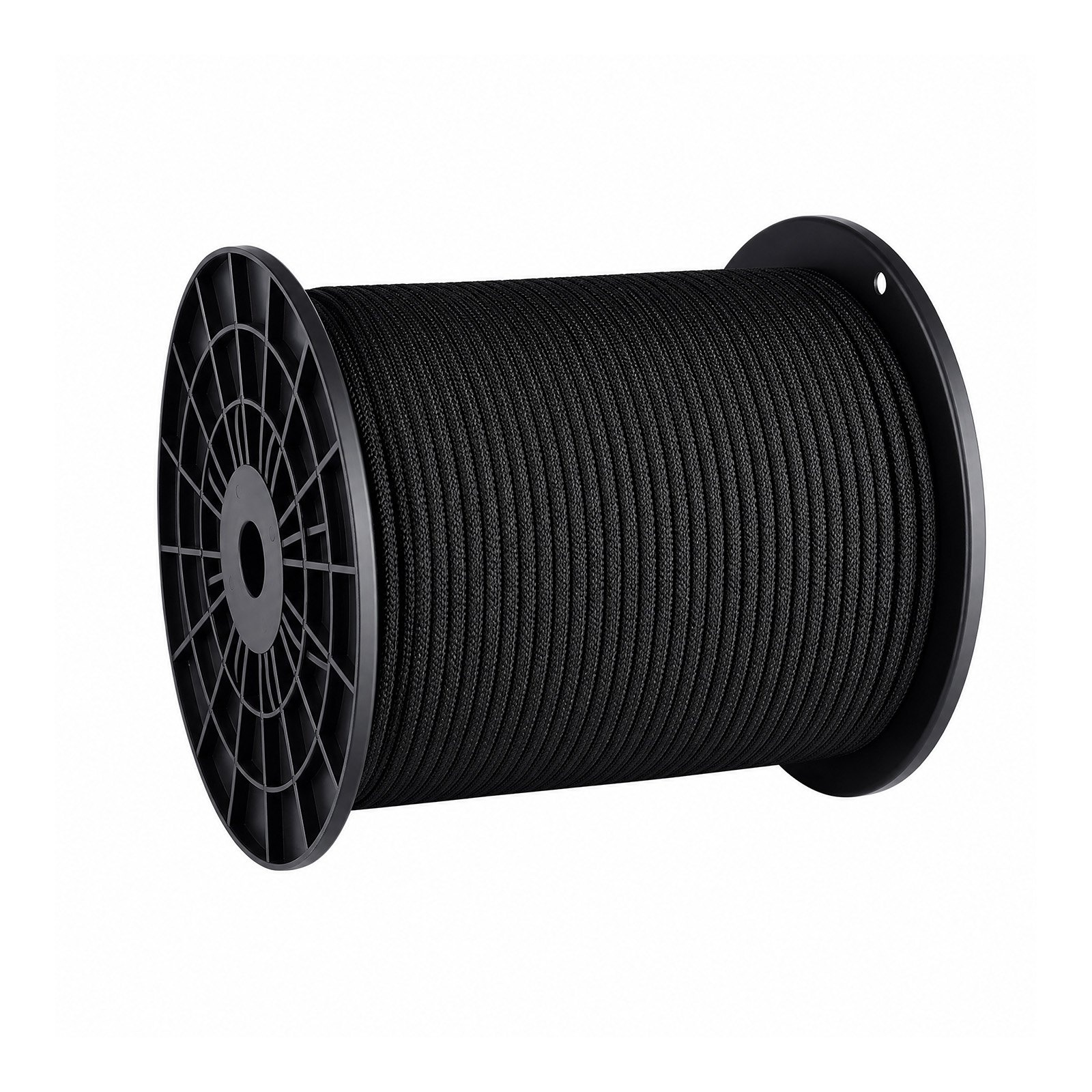 Nailoninen 550-paracord-naru, 4,7 mm × 305 m, 7 säiettä, murtolujuus 295 kg, taktinen selviytymisnaru retkeilyyn ja rannekoruihin, musta