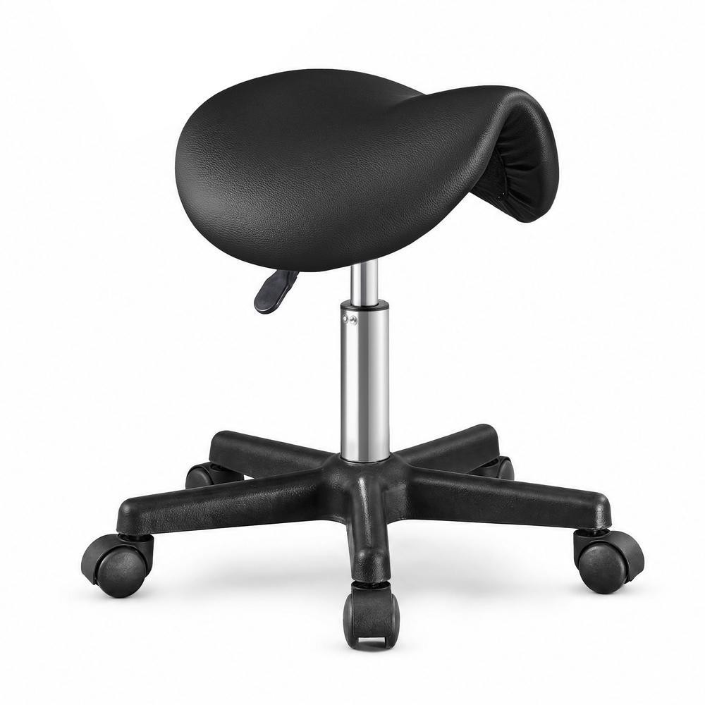 Satulatuoli, ergonominen pyörillä PU - nahkatuoli, korkeussäädettävä
