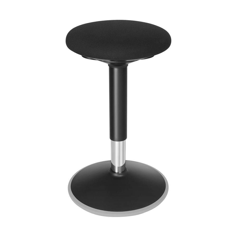 Työtuoli, ergonominen työtuoli, istuintuoli, 360° kääntyvä tuoli, korkeussäädettävä 50-65 cm, musta