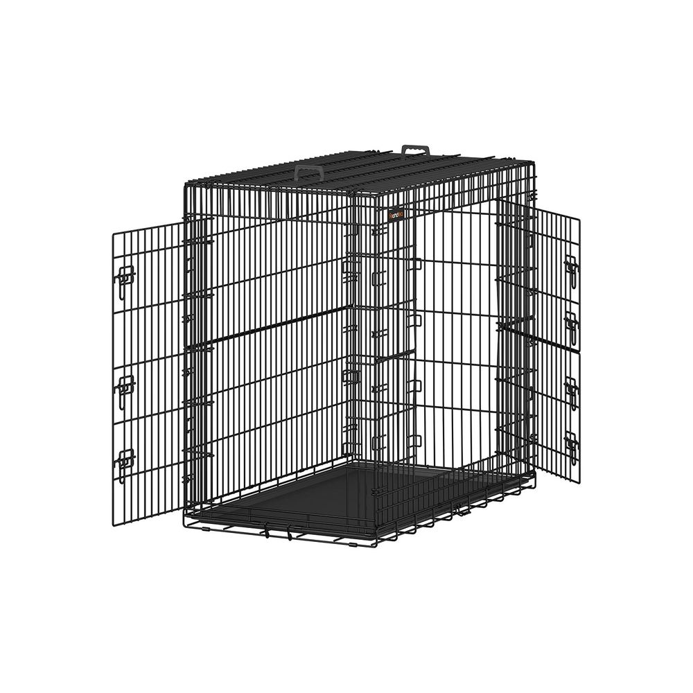 Lemmiklooma transpordipuur kokkupandav 2 uksega 61 x 43 5 x 50 5 cm must