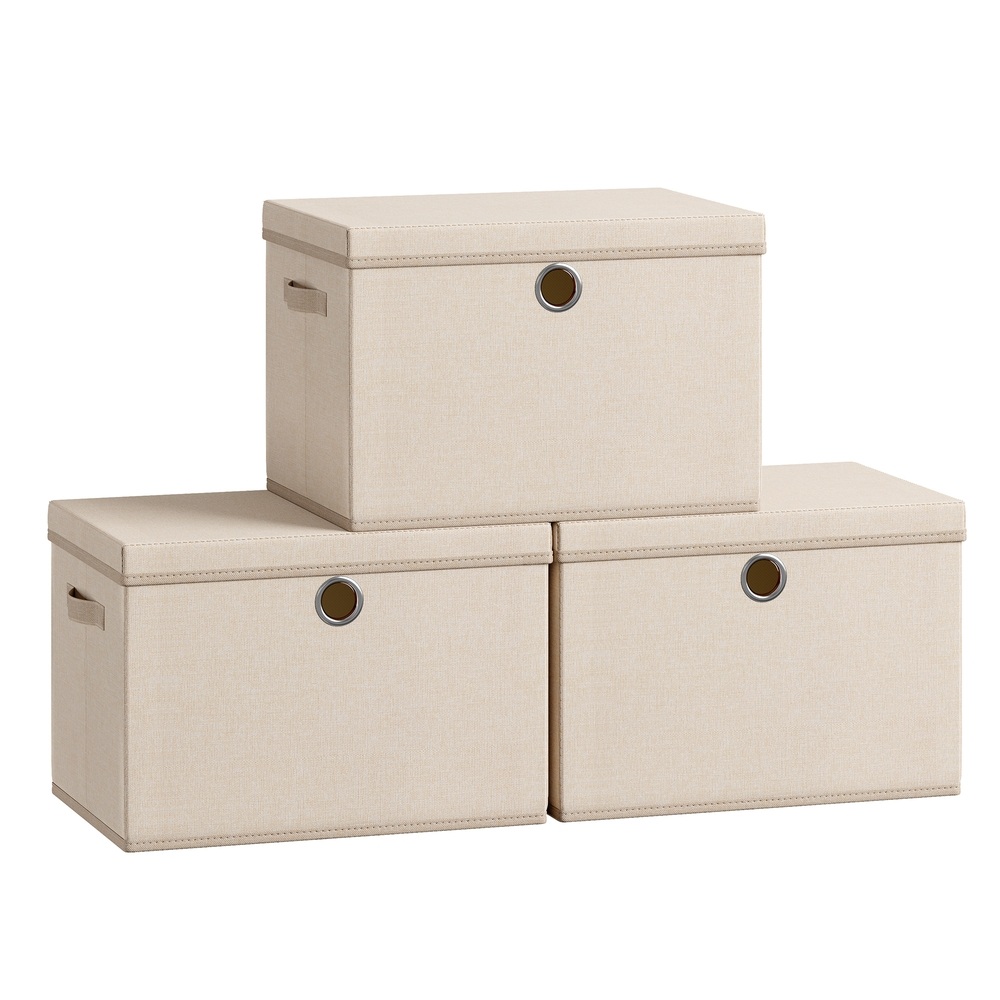 Kannelliset säilytyslaatikot, 3 kpl sarja, järjestelylaatikot