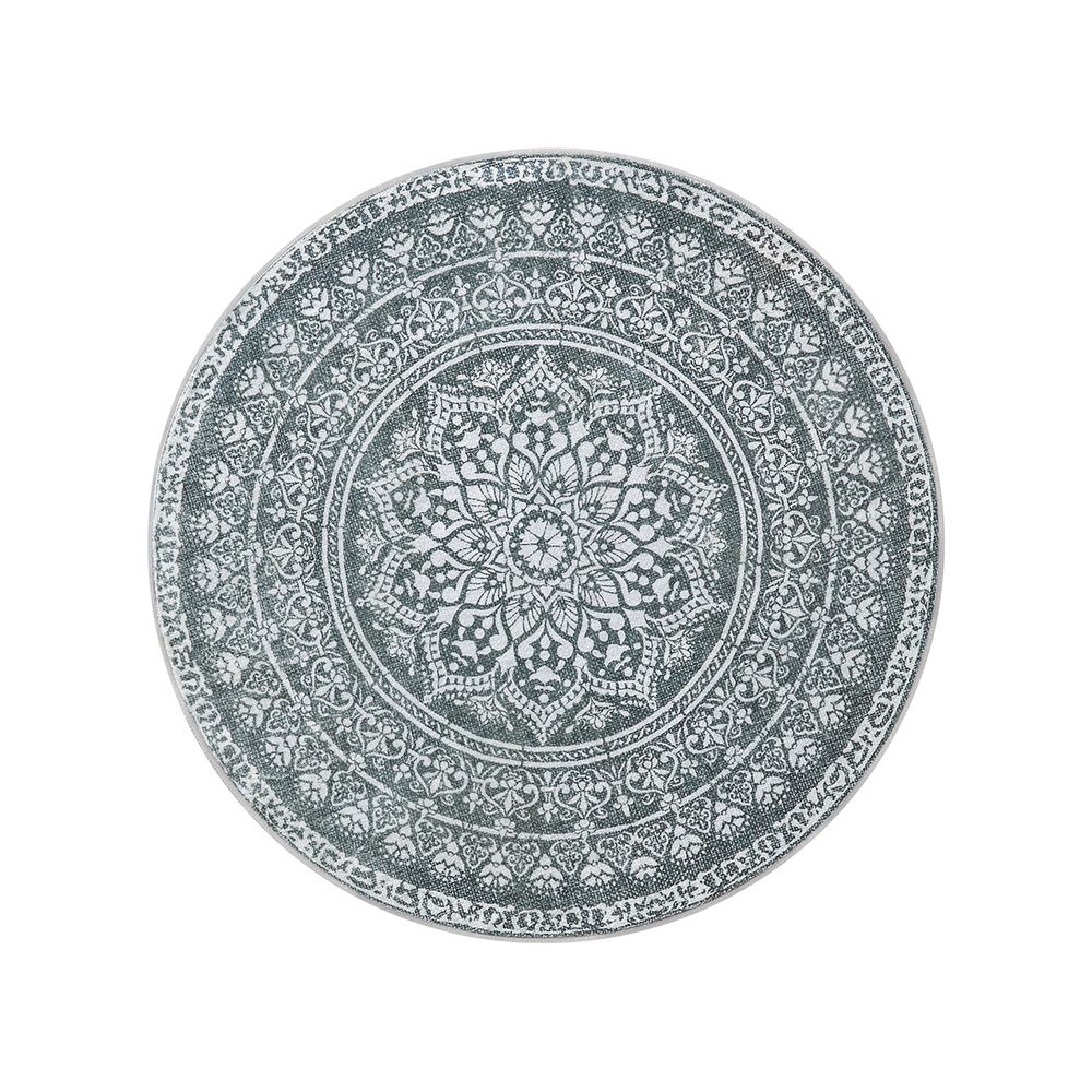 Ümmargune boho stiilis vaip 160 cm tumehall