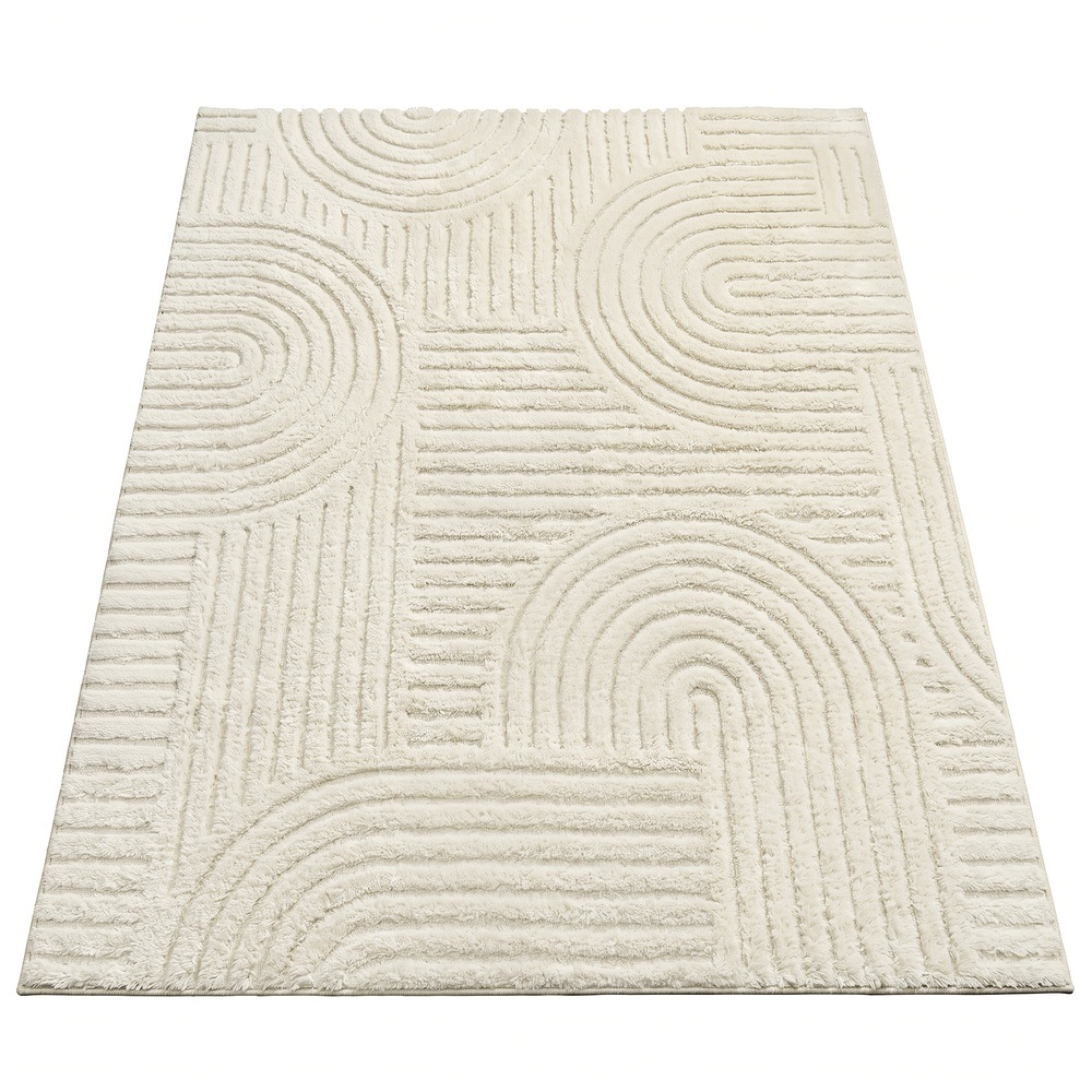 3D kermanvalkoinen matto 170x120 cm, konepestävä, liukumaton