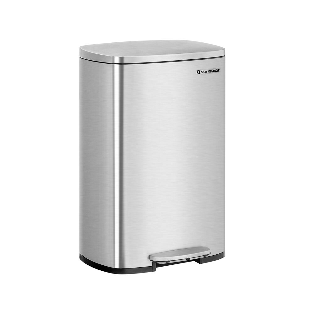 Teräksinen roskakori (50L) hopea