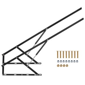 Sängynnostin 149,9 cm x 200,7 cm Yhteensopiva sängyn koko 140,2 kg Kantavuus Tee-se-itse-seinäsängyn raudat