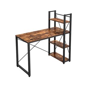 Pöytä 120 cm pitkä vintage ruskea - musta