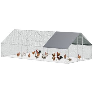 Kanala, laidunalue, siipikarjahäkki varjokatolla, ulkoaitaus 4-6 kanalle, ankoille, kaneille, 3 x 2 x 2 m