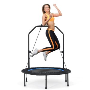 102 cm kokoontaitettava trampoliini kahdella vastuskuminauhalla