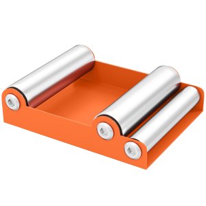 Moottoripyörän puhdistusteline, rullallinen teline, renkaan pyöritysapu polkupyörille <220 kg ja renkaan leveydelle <180 mm, oranssi